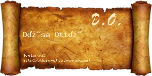 Dósa Ottó névjegykártya